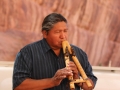 Travis Terry is often at Antelope House with his flutes: all tours