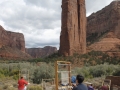 A group of weaving students at Spider Rock; custom tour